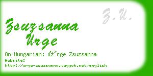 zsuzsanna urge business card